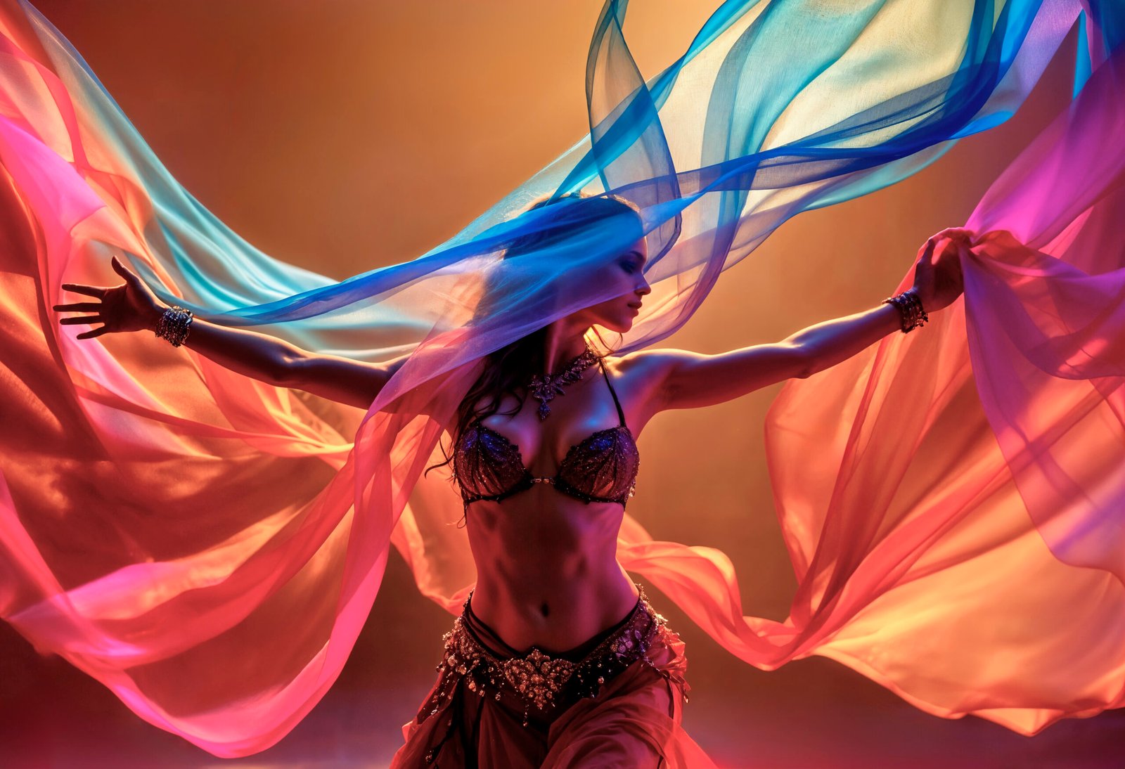 belly-dancer-flowing-fabric